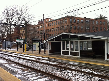 Brookline Village MBTA D-Train stop