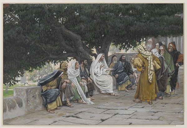 The Pharisees and the Sadducees Come to Tempt Jesus by James Tissot (Brooklyn Museum)