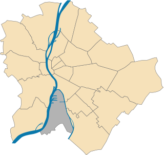 Lage des XXI. Bezirks in Budapest