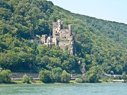 Rheinstein Castle near Trechtingshausen, look from Assmannshausen