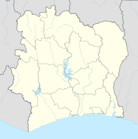 Yamoussoukro na mapi Obale Slonovače
