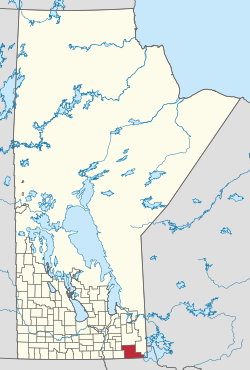 Location of the——Rural Municipality of Piney in Manitoba