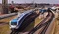 Un CNR DMU saliendo de la ex estación Buenos Aires.