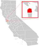 Location map of San Francisco, California.