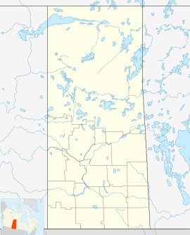Јорктон на мапи Саскачевана