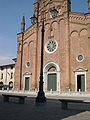 Parish church designed by Caravaggio, dedicated to Firmus and Rusticus.