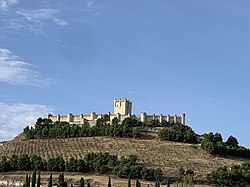 Vista del castillo desde Peñafiel