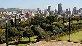 Centro de Pretória visto do Union Buildings.