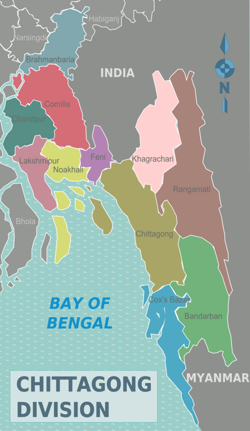 Districts of Chittagong Division
