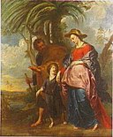 Circle of Peter Paul Rubens - De H. Familie bij terugkeer uit Egypte, c. 1620.jpg