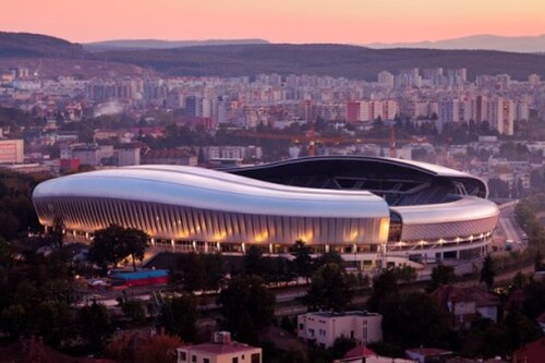 Cluj Arena at night