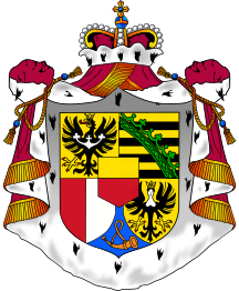В гербе Лихтенштейна