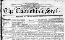 A newspaper masthead