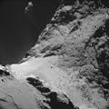 Set fra Rosetta i 9,8 km afstand den 18. oktober