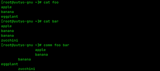 comm Standard UNIX utility for comparing files