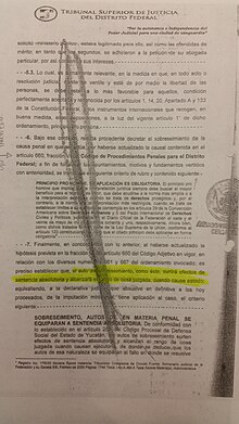 El reconocimiento de inocencia del señor Willy Sousa deriva de la sentencia absolutoria dictada con base en el sobreseimiento de la causa penal