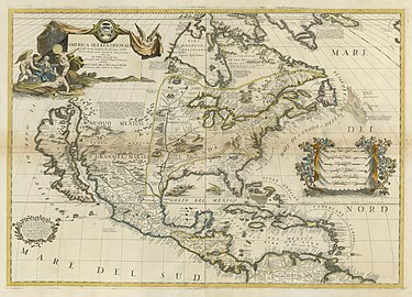 America Settentrionale Colle Nuove Scoperti fin all' Anno 1688, Atlante Veneto