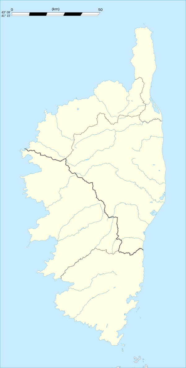 Carte administrative de la Corse