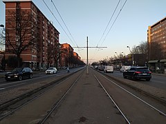 Corso Giulio Cesare etter Piazza Derna, mot TO-MI motorveien