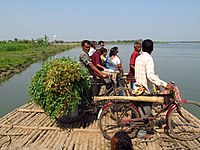 Country-boat ride Country boat is the shortest way to communicate between Baronagar and Azimganj.jpg