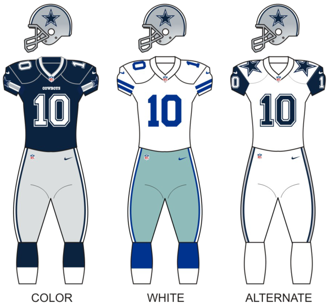 Cowboys are officially going to wear their navy jerseys three