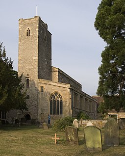 St Mary's from the west, showing the tower Deerhurst St-Marys.jpg