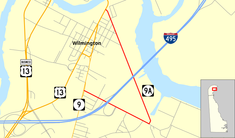 File:Delaware Route 9A map.svg