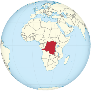 Democratic Republic of the Congo on the globe (Africa centered) .svg