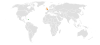 Location map for the Dominican Republic and the United Kingdom.