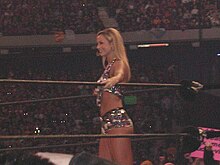 Keibler during WrestleMania X8 in March 2002 Duchessofdudleyville.jpg