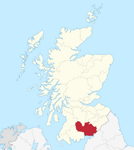 Pozicija Dumfriesshira na karti Škotske