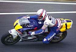 Lawson in 1989 riding a Honda NSR500 Eddie Lawson 1989.jpg