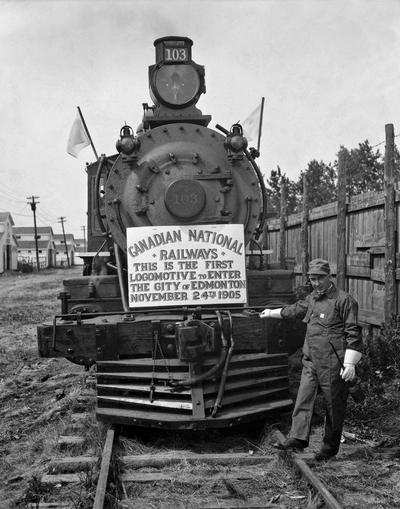 Canadian Northern Railway (CNoR) arrived in Edmonton in 1905.