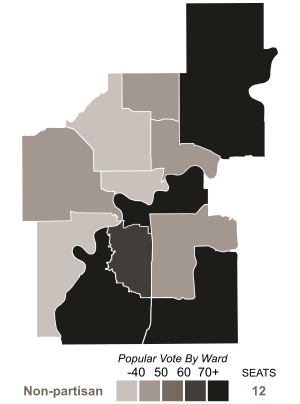 Edmonton City Council election, 2013 results by ward.svg