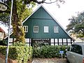 Half-timbered courtyard building