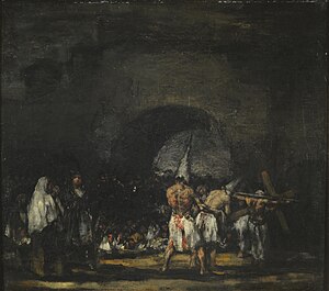 Escena de disciplinantes, ca. 1808, de Francisco de Goya.