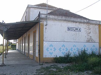 Antigas instalações da Estação de Moura, em 2009