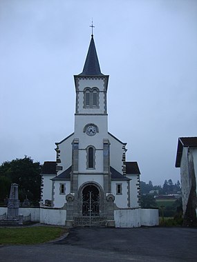 Etcharry (Pyr-Atl, Fr) église, facade et tour.JPG