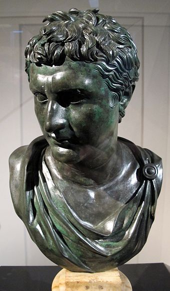 Bronze bust of Eumenes II of Pergamon, a Roman copy of a Hellenistic Greek original, from the Villa of the Papyri in Herculaneum