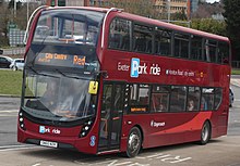 A park and ride bus in Exeter, England Exeter Honiton Road - Stagecoach 10454 (SN65NZK) (cropped).JPG