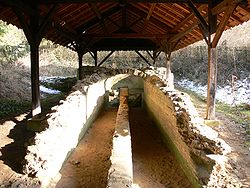 Bassin collecteur de l'aqueduc gallo-romain.