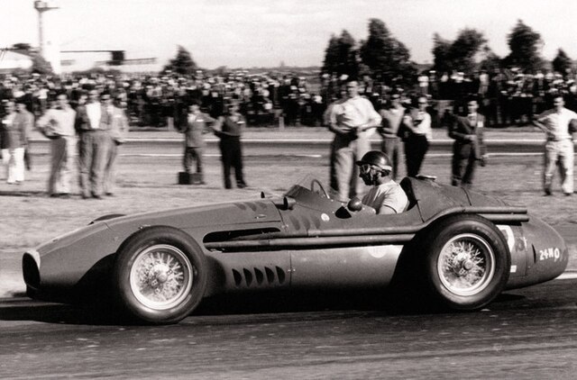 Juan-Manuel Fangio driving a Maserati 250F