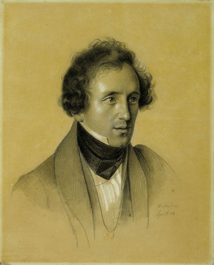 Felix Mendelssohn by Friedrich Wilhelm Schadow, 1834