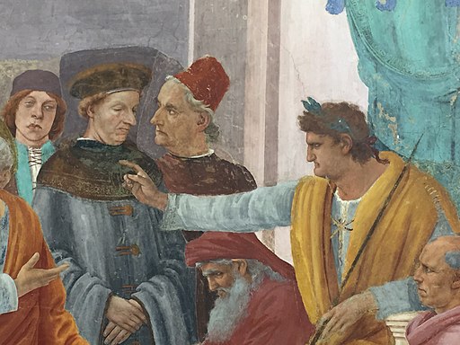 Filippino Lippi, Disputa di Simon Mago e Crocifissione di Pietro, dettaglio, Cappella Brancacci