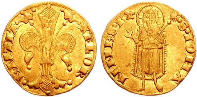 Front and back of a Florentine florin