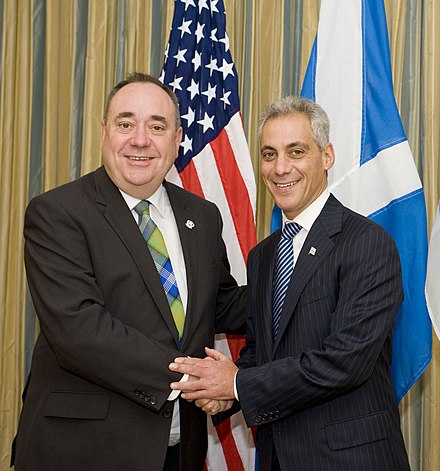 Salmond meets with Mayor of Chicago Rahm Emanuel, September 2012
