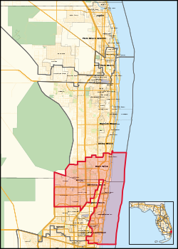 Florida's 23rd congressional district in Fort Lauderdale and West Palm Beach (since 2023).svg