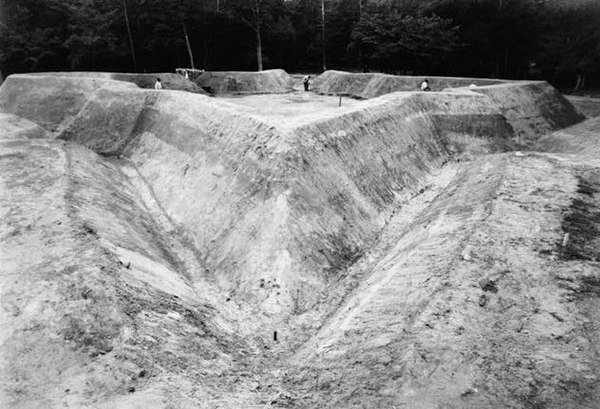 Fort Raleigh during reconstruction (1950)