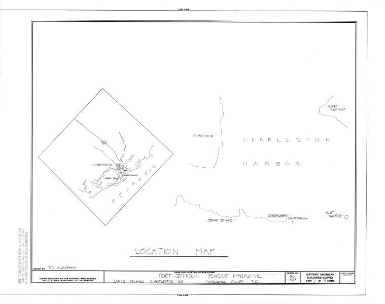 File:Fort Johnson, Powder Magazine, James Island,Charleston Harbor, Charleston, Charleston County, SC HABS SC,10-CHAR.V,9- (sheet 1 of 3).png