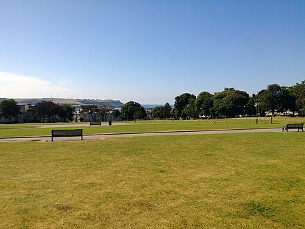 Freedom Fields park, with view toward Plymouth Sound, as in Seth Lakeman's 2006 album Freedom Fields.